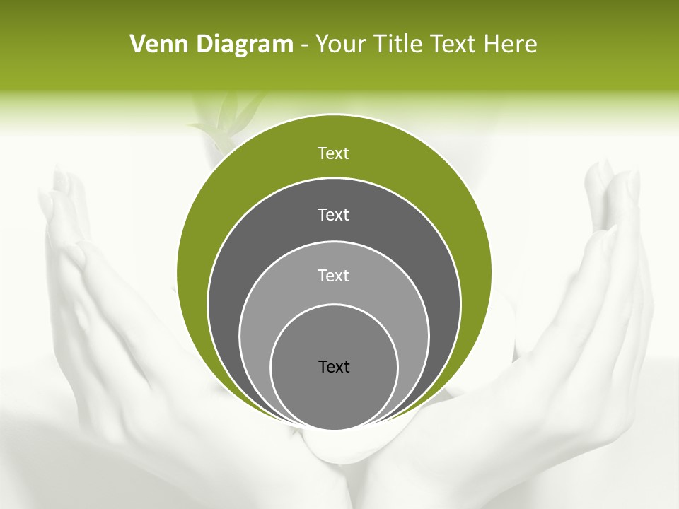 A Woman Holding A Plant In Her Hands PowerPoint Template