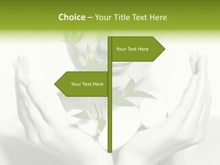 A Woman Holding A Plant In Her Hands PowerPoint Template
