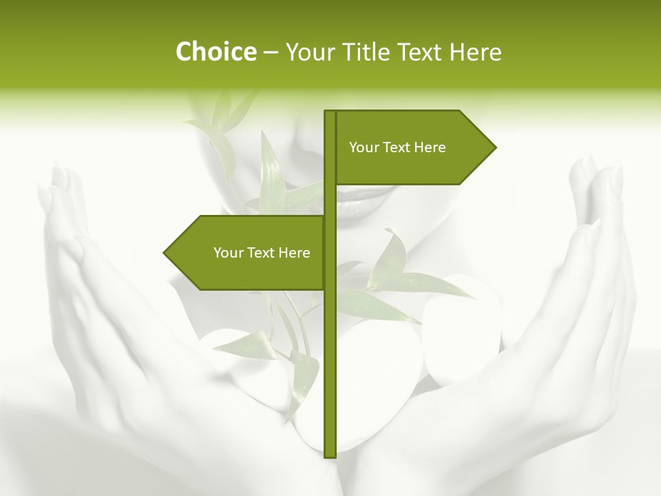 A Woman Holding A Plant In Her Hands PowerPoint Template