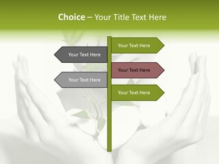 A Woman Holding A Plant In Her Hands PowerPoint Template