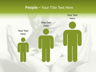 A Woman Holding A Plant In Her Hands PowerPoint Template