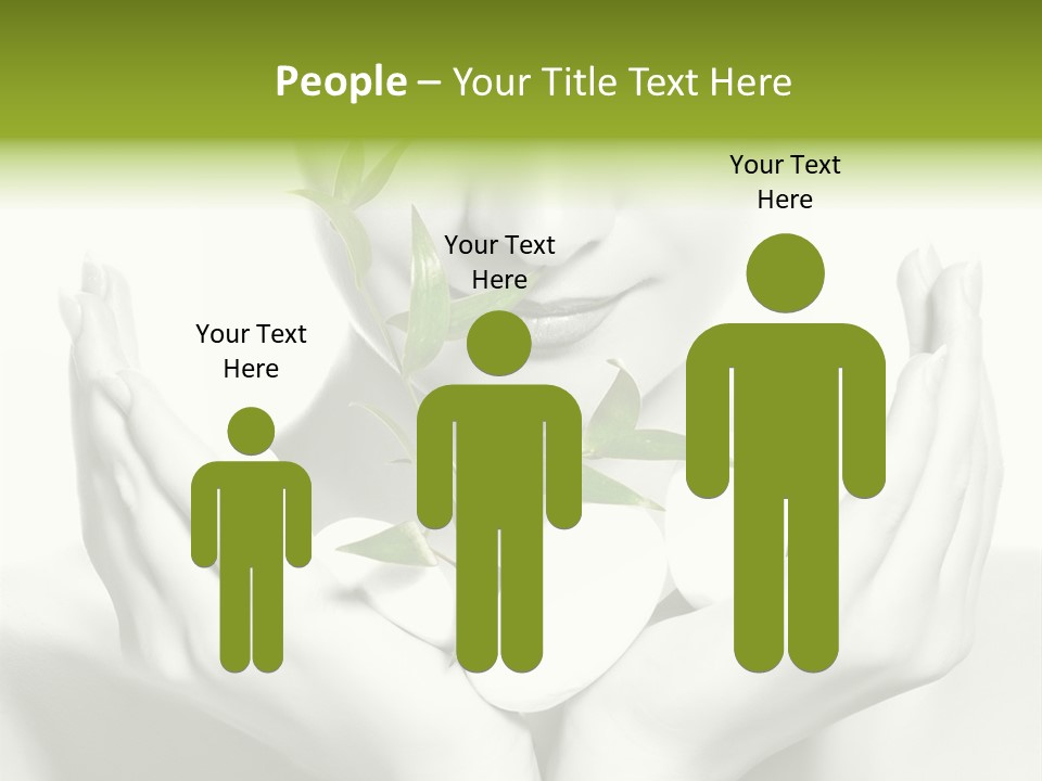A Woman Holding A Plant In Her Hands PowerPoint Template