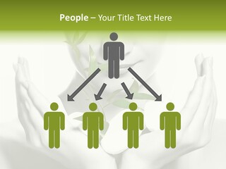 A Woman Holding A Plant In Her Hands PowerPoint Template