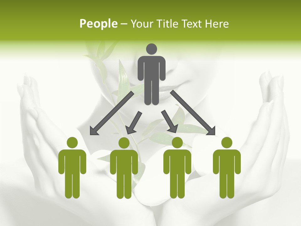 A Woman Holding A Plant In Her Hands PowerPoint Template