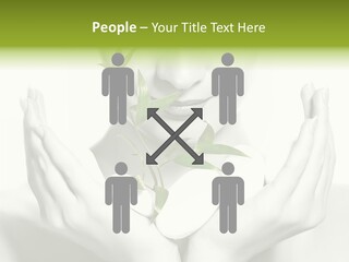 A Woman Holding A Plant In Her Hands PowerPoint Template