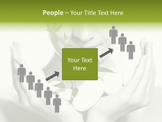 A Woman Holding A Plant In Her Hands PowerPoint Template