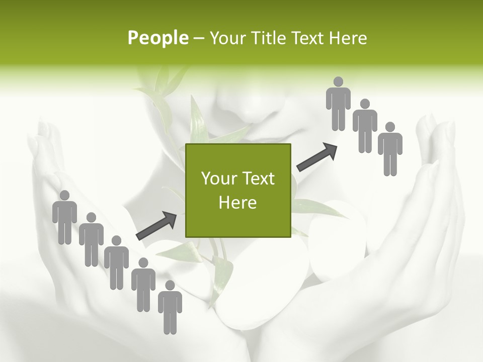 A Woman Holding A Plant In Her Hands PowerPoint Template