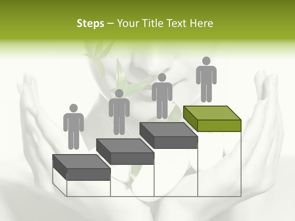 A Woman Holding A Plant In Her Hands PowerPoint Template