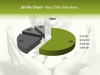 A Woman Holding A Plant In Her Hands PowerPoint Template