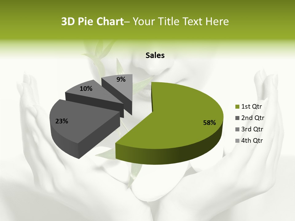 A Woman Holding A Plant In Her Hands PowerPoint Template