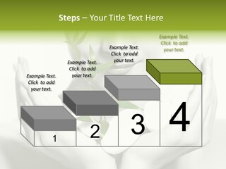 A Woman Holding A Plant In Her Hands PowerPoint Template
