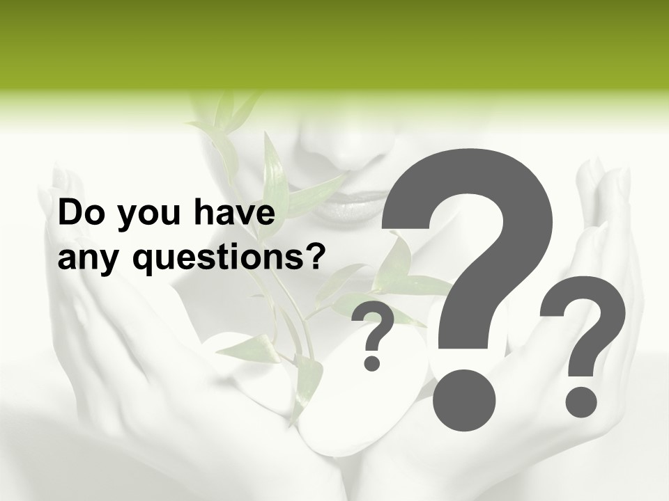 A Woman Holding A Plant In Her Hands PowerPoint Template