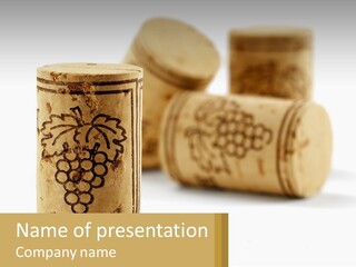 A Group Of Wine Corks Sitting Next To Each Other PowerPoint Template