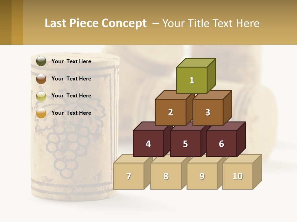 A Group Of Wine Corks Sitting Next To Each Other PowerPoint Template