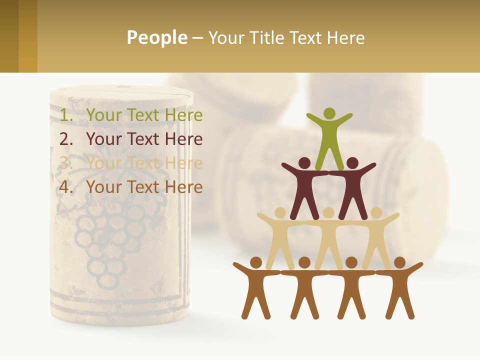 A Group Of Wine Corks Sitting Next To Each Other PowerPoint Template