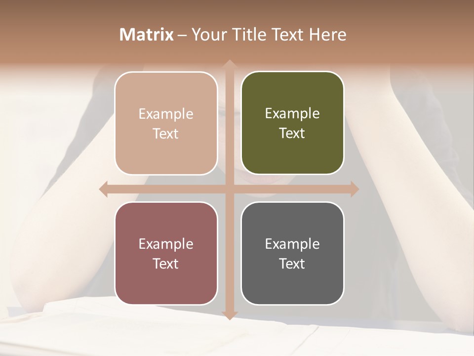 A Young Boy Sitting At A Desk With His Hands On His Head PowerPoint Template