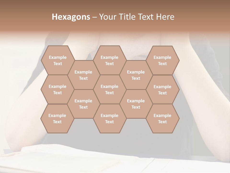 A Young Boy Sitting At A Desk With His Hands On His Head PowerPoint Template