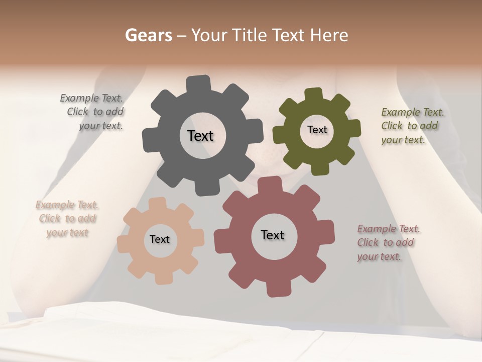 A Young Boy Sitting At A Desk With His Hands On His Head PowerPoint Template