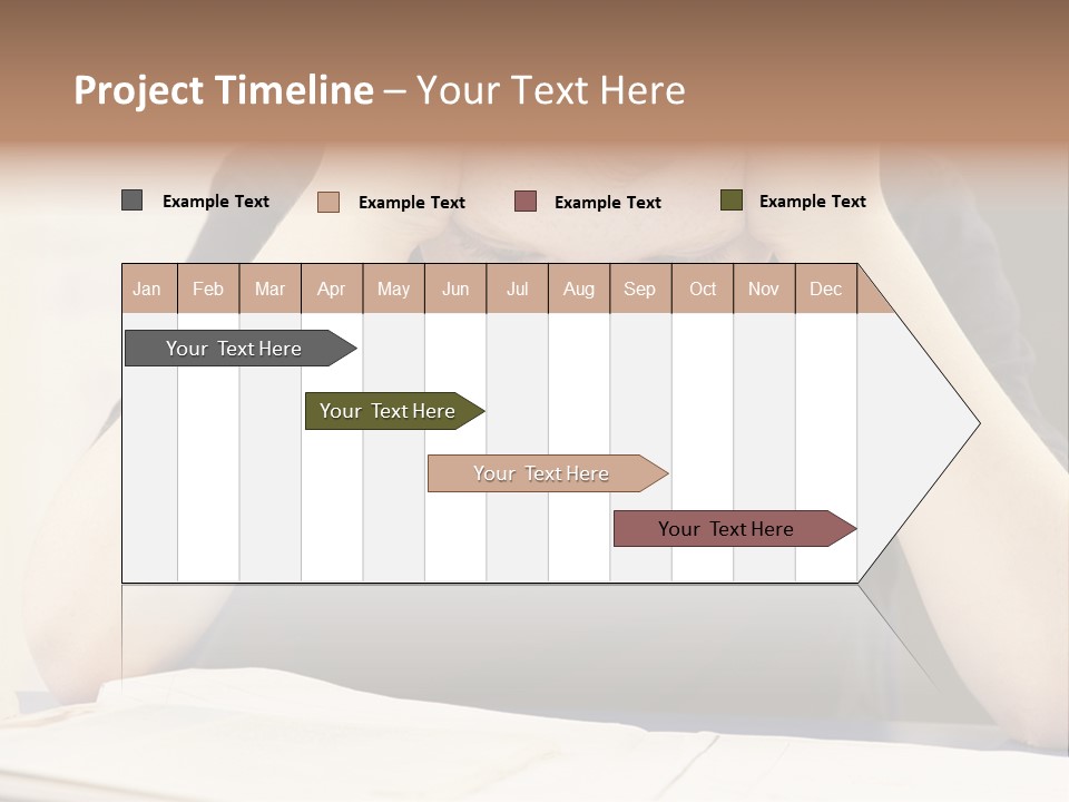 A Young Boy Sitting At A Desk With His Hands On His Head PowerPoint Template