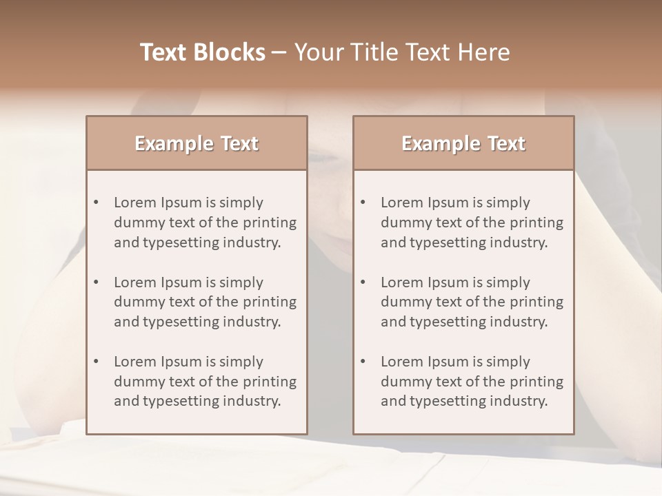 A Young Boy Sitting At A Desk With His Hands On His Head PowerPoint Template