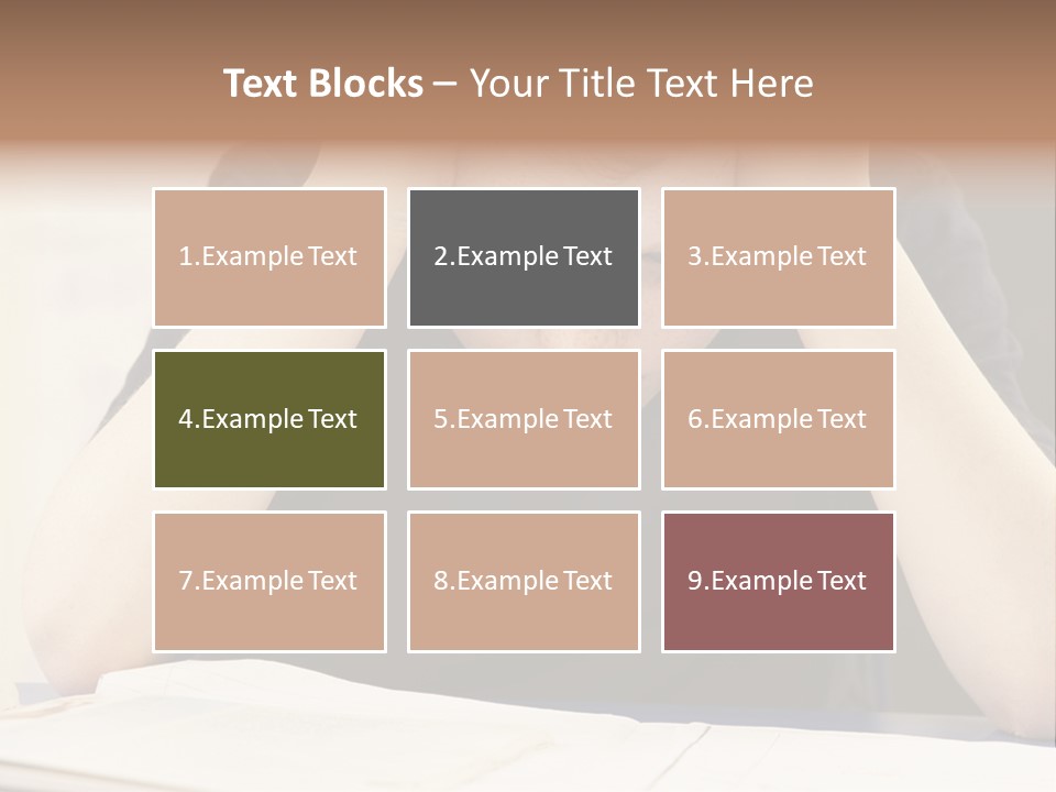 A Young Boy Sitting At A Desk With His Hands On His Head PowerPoint Template