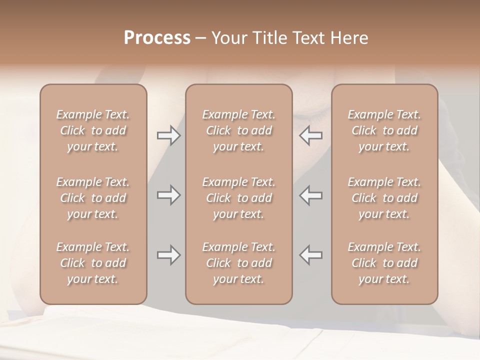 A Young Boy Sitting At A Desk With His Hands On His Head PowerPoint Template
