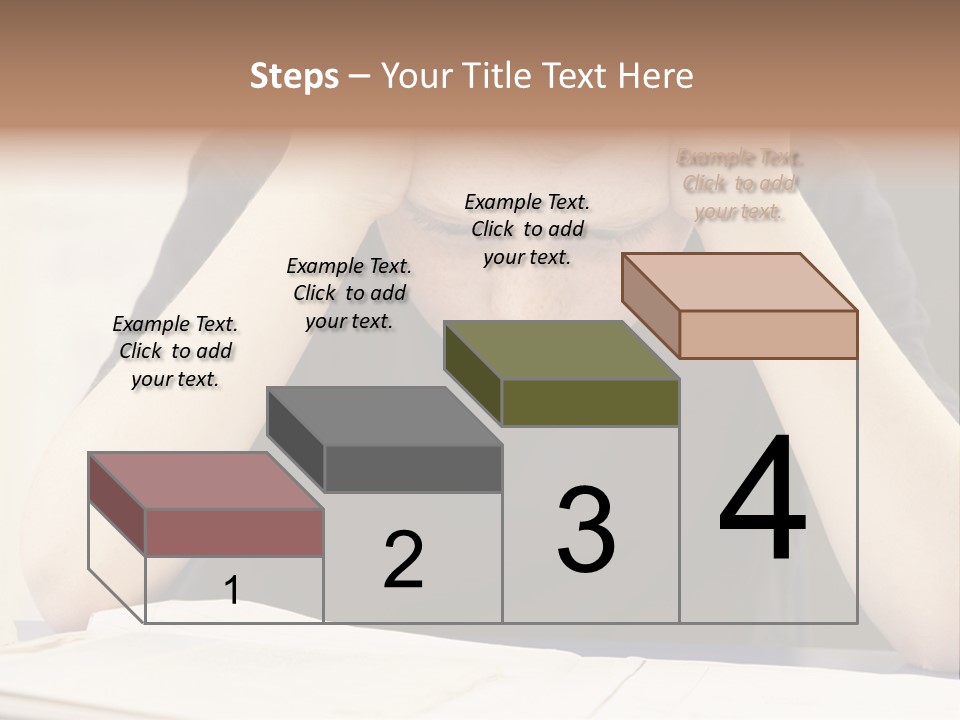 A Young Boy Sitting At A Desk With His Hands On His Head PowerPoint Template