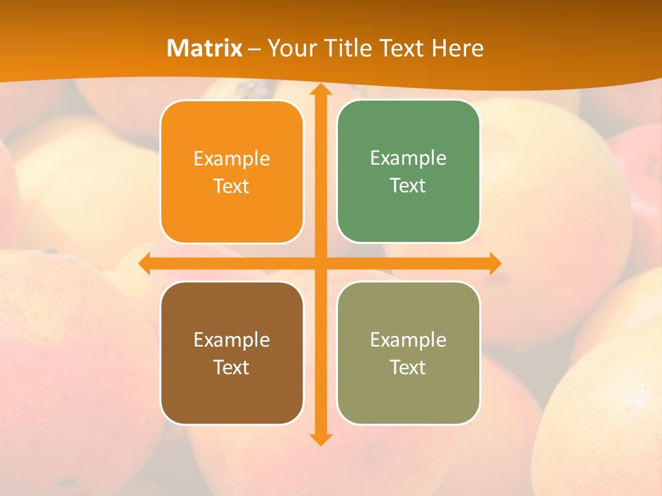 A Pile Of Peaches With Leaves On Top Of Them PowerPoint Template