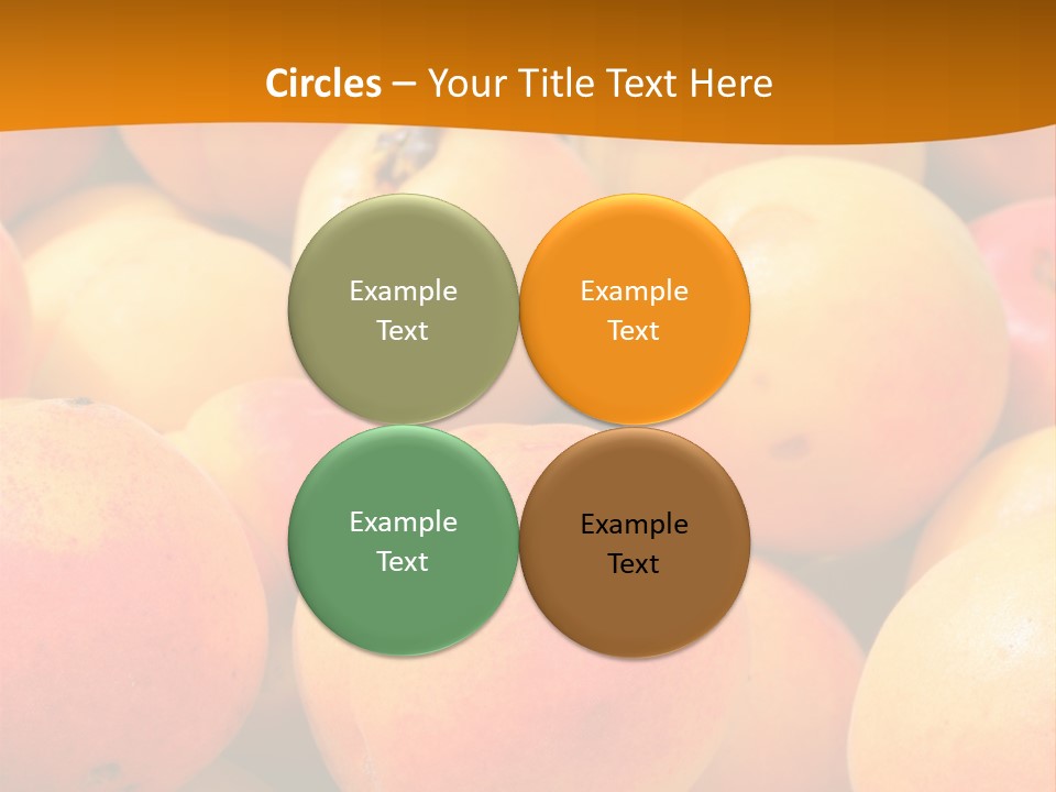 A Pile Of Peaches With Leaves On Top Of Them PowerPoint Template