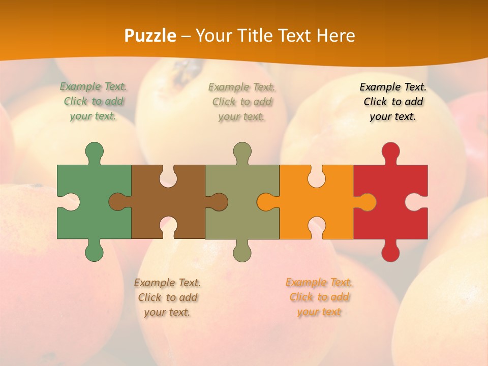 A Pile Of Peaches With Leaves On Top Of Them PowerPoint Template