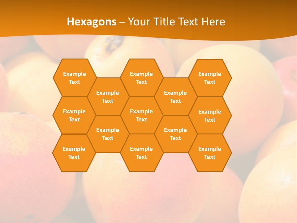 A Pile Of Peaches With Leaves On Top Of Them PowerPoint Template