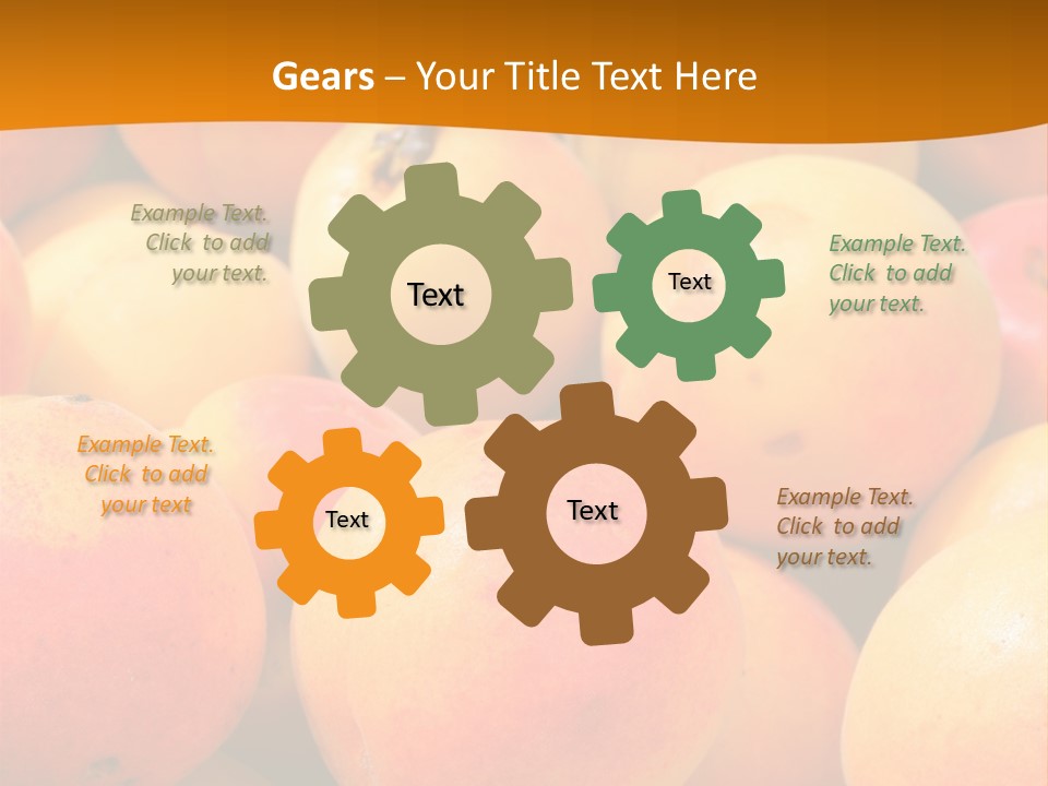 A Pile Of Peaches With Leaves On Top Of Them PowerPoint Template