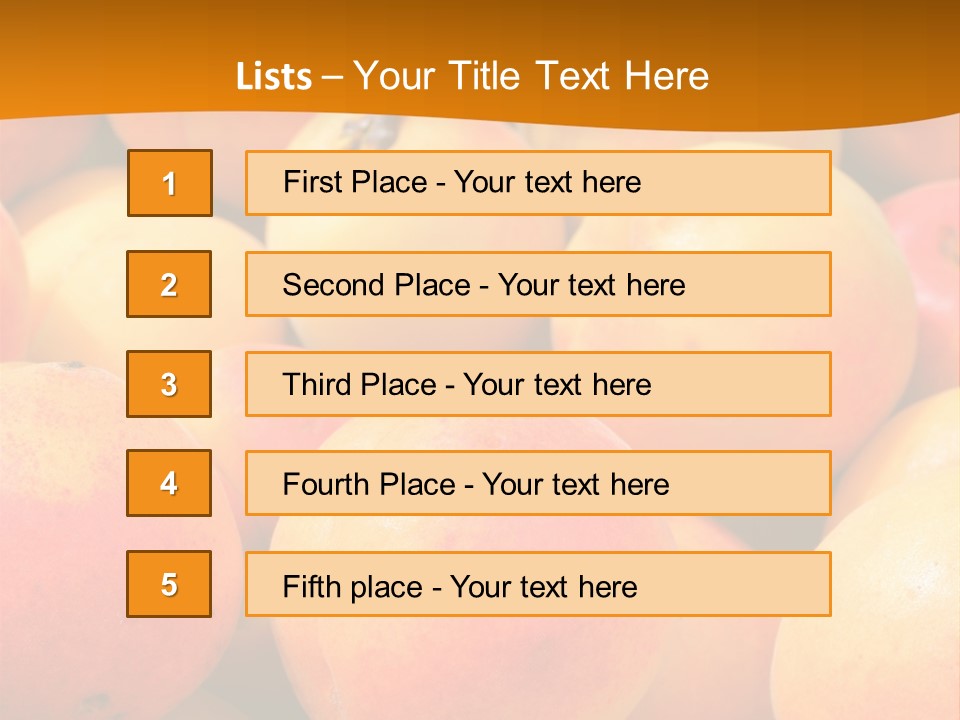 A Pile Of Peaches With Leaves On Top Of Them PowerPoint Template