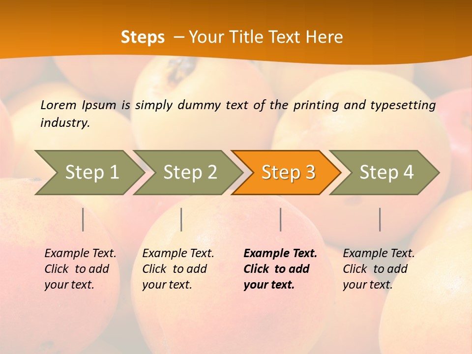 A Pile Of Peaches With Leaves On Top Of Them PowerPoint Template