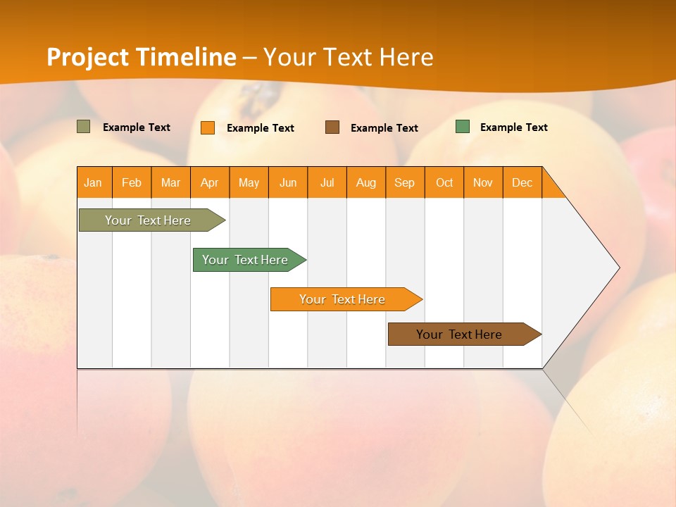 A Pile Of Peaches With Leaves On Top Of Them PowerPoint Template