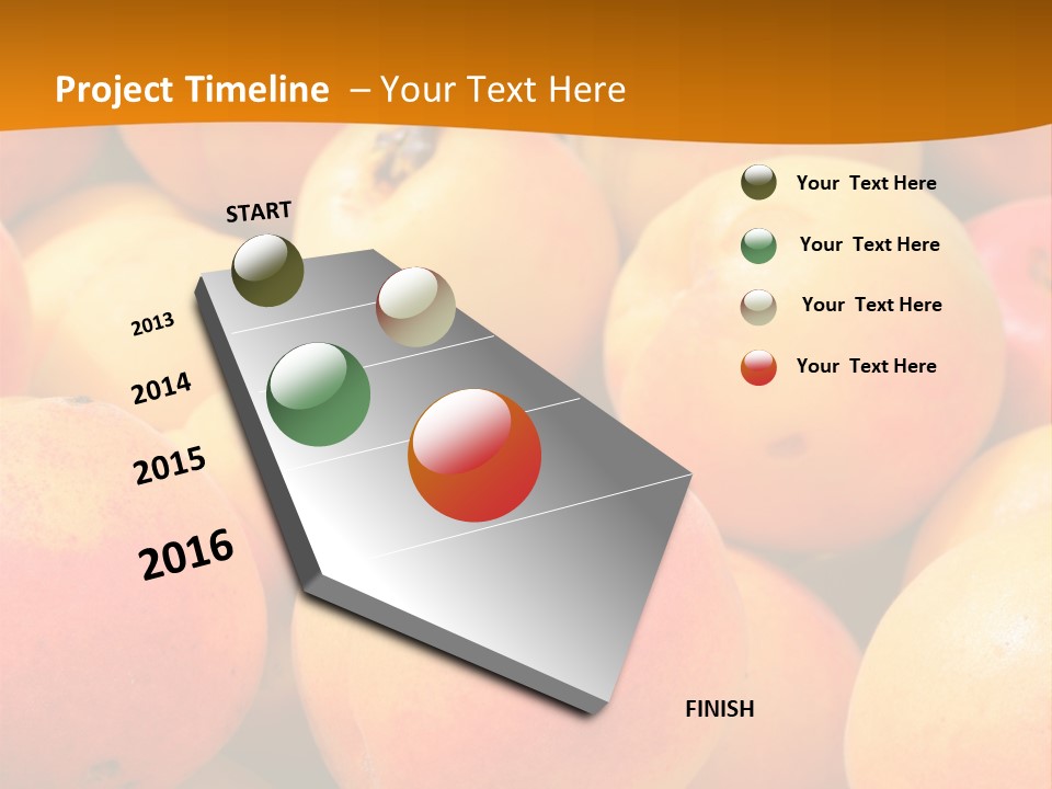 A Pile Of Peaches With Leaves On Top Of Them PowerPoint Template