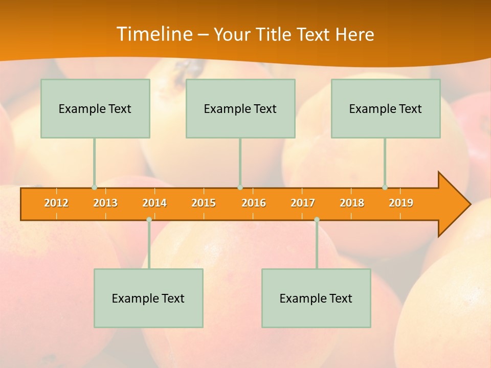 A Pile Of Peaches With Leaves On Top Of Them PowerPoint Template