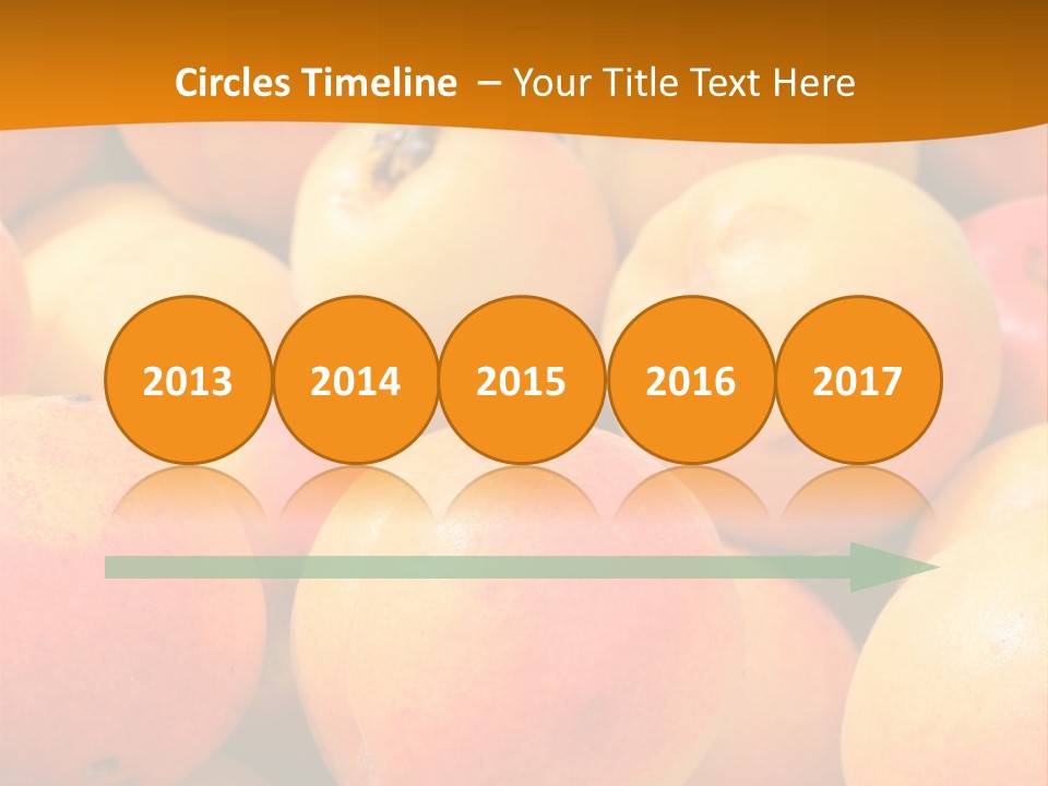 A Pile Of Peaches With Leaves On Top Of Them PowerPoint Template
