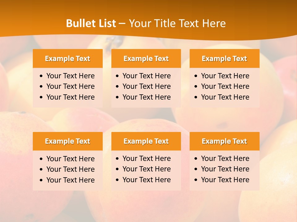 A Pile Of Peaches With Leaves On Top Of Them PowerPoint Template