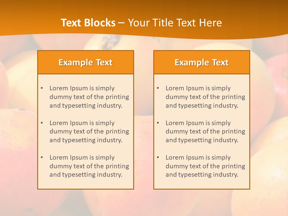 A Pile Of Peaches With Leaves On Top Of Them PowerPoint Template