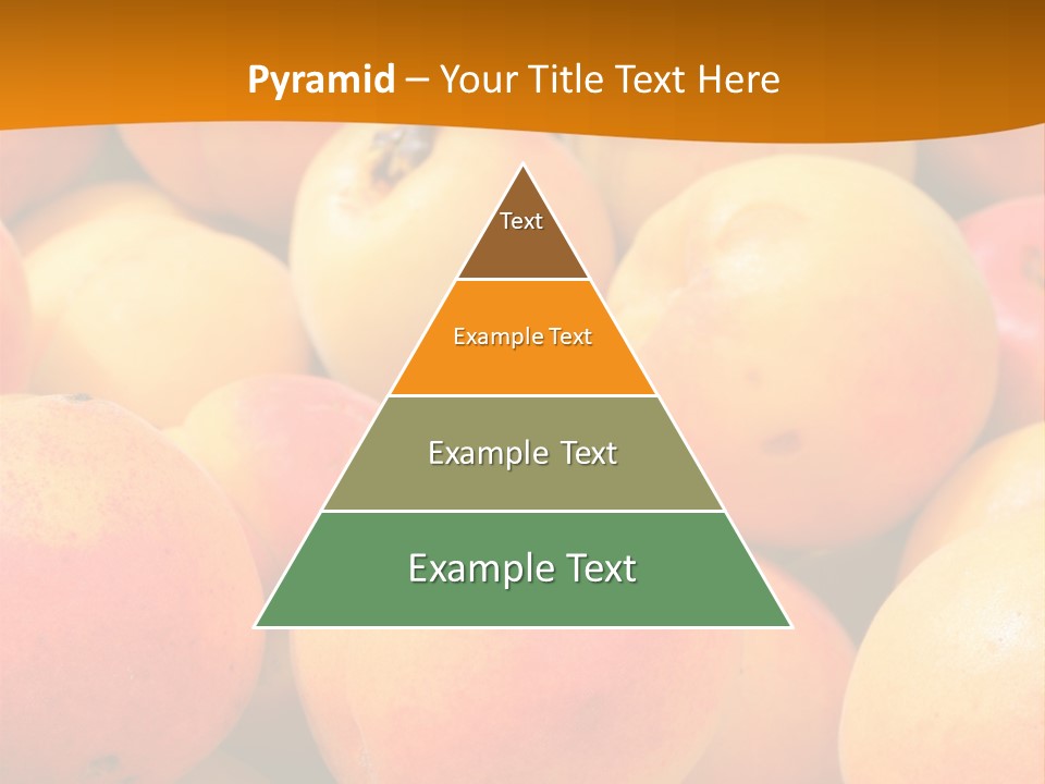 A Pile Of Peaches With Leaves On Top Of Them PowerPoint Template