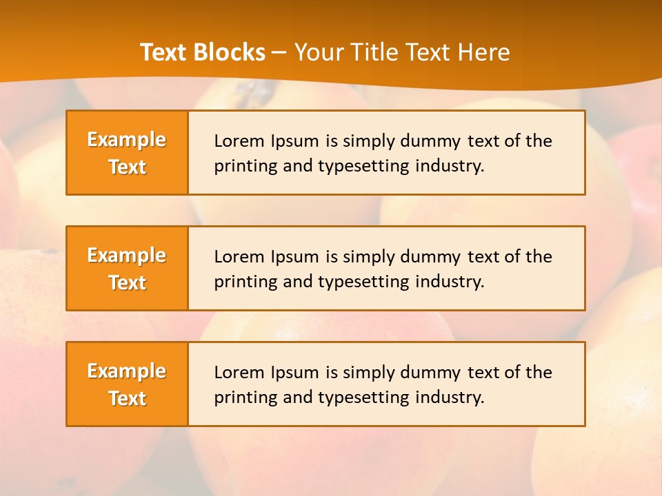 A Pile Of Peaches With Leaves On Top Of Them PowerPoint Template