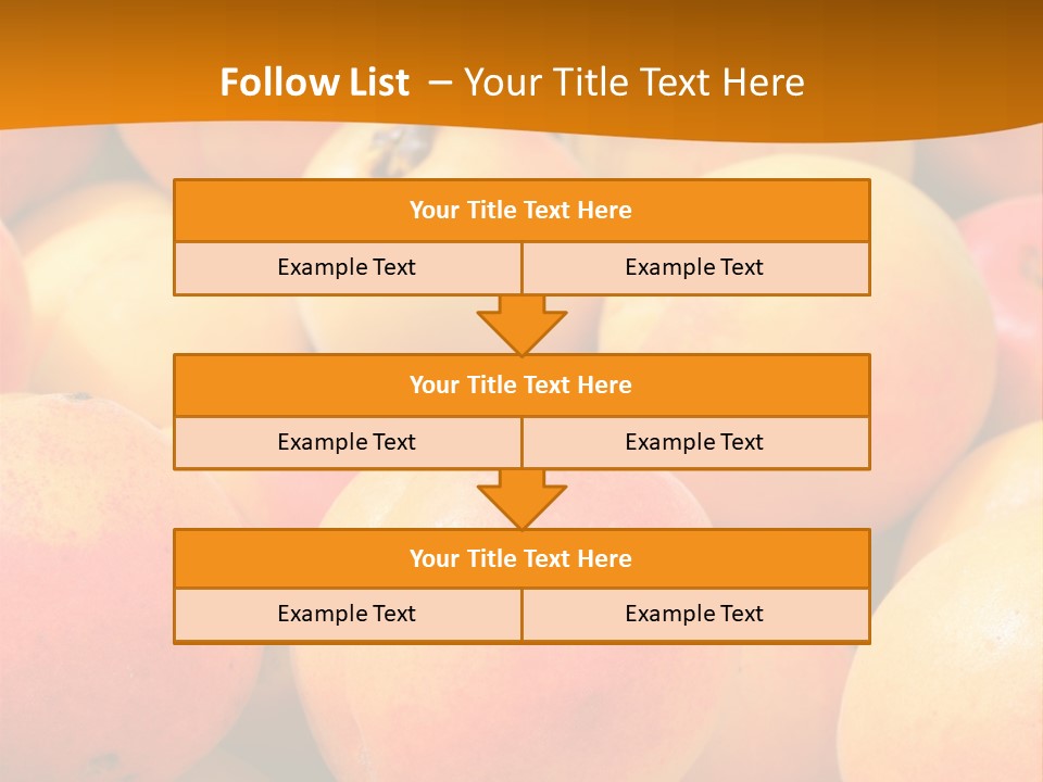 A Pile Of Peaches With Leaves On Top Of Them PowerPoint Template