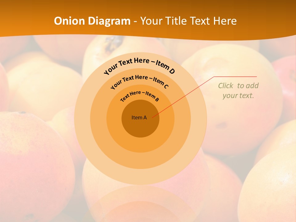 A Pile Of Peaches With Leaves On Top Of Them PowerPoint Template