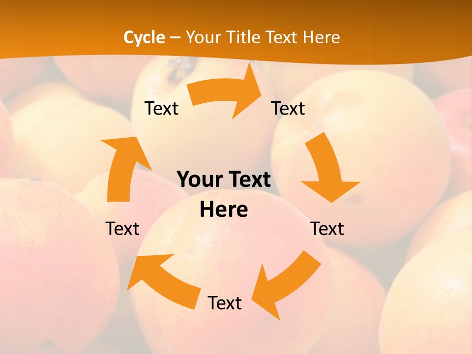 A Pile Of Peaches With Leaves On Top Of Them PowerPoint Template