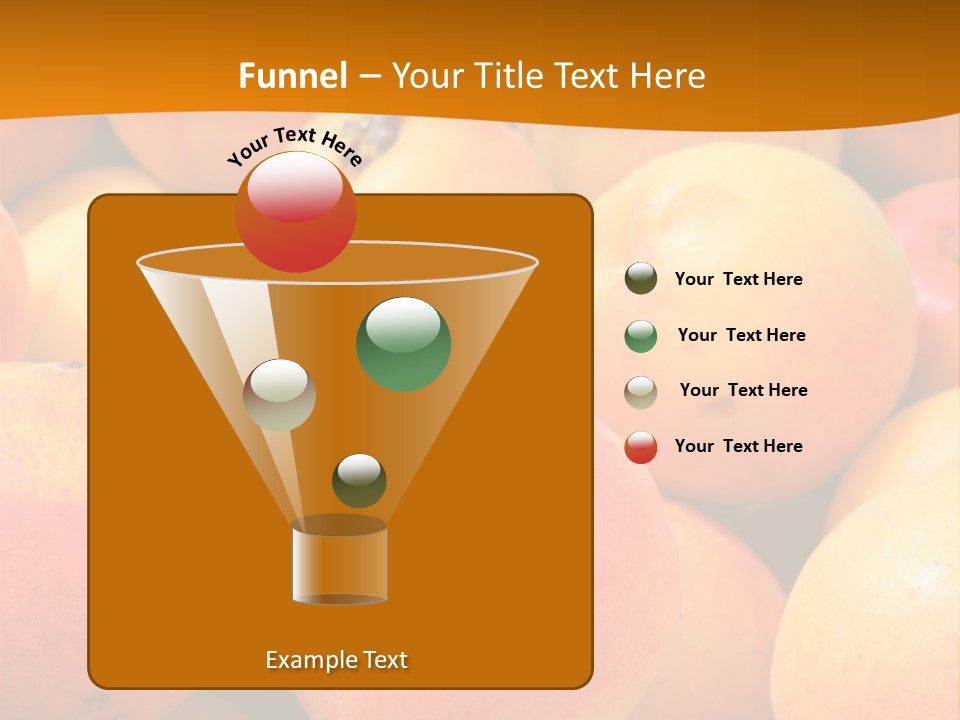 A Pile Of Peaches With Leaves On Top Of Them PowerPoint Template