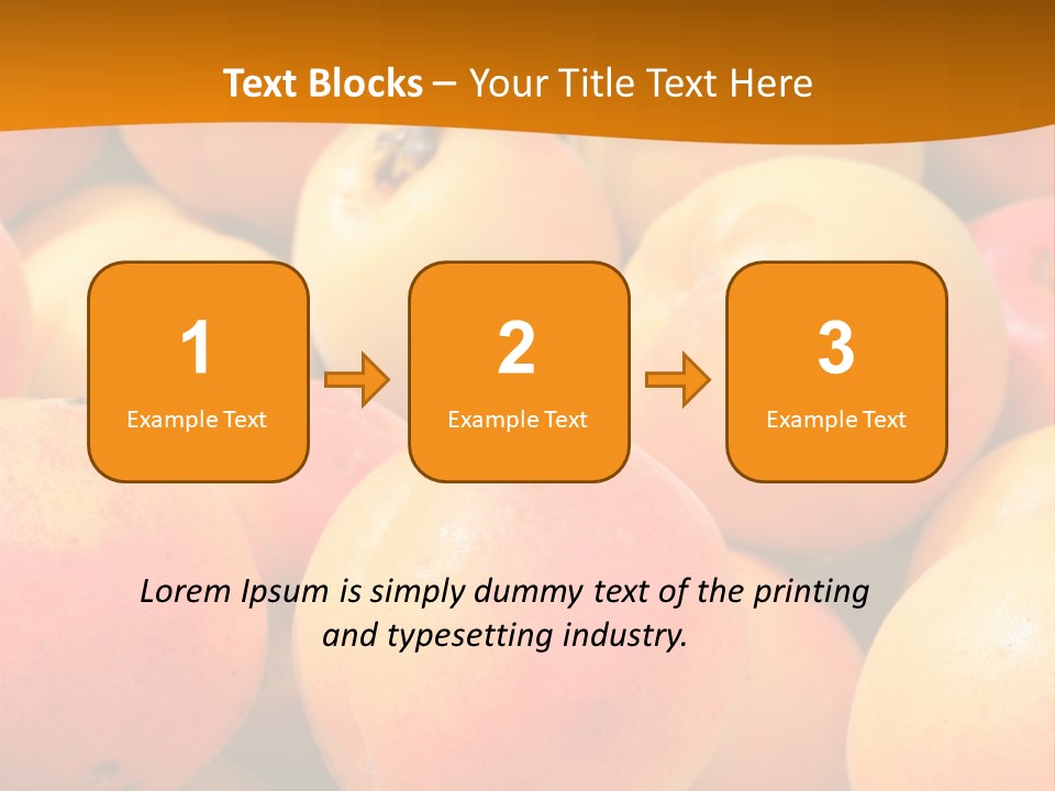 A Pile Of Peaches With Leaves On Top Of Them PowerPoint Template