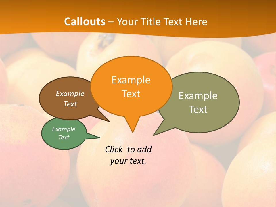 A Pile Of Peaches With Leaves On Top Of Them PowerPoint Template