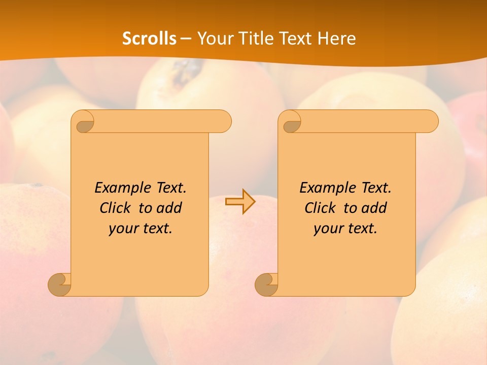 A Pile Of Peaches With Leaves On Top Of Them PowerPoint Template