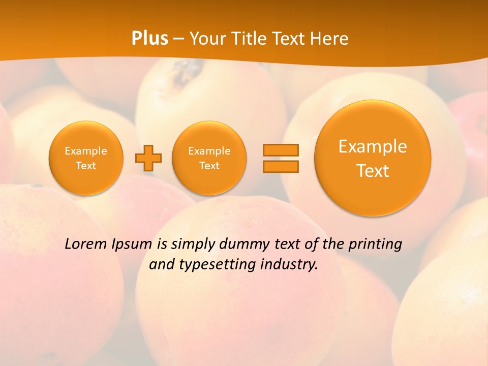 A Pile Of Peaches With Leaves On Top Of Them PowerPoint Template